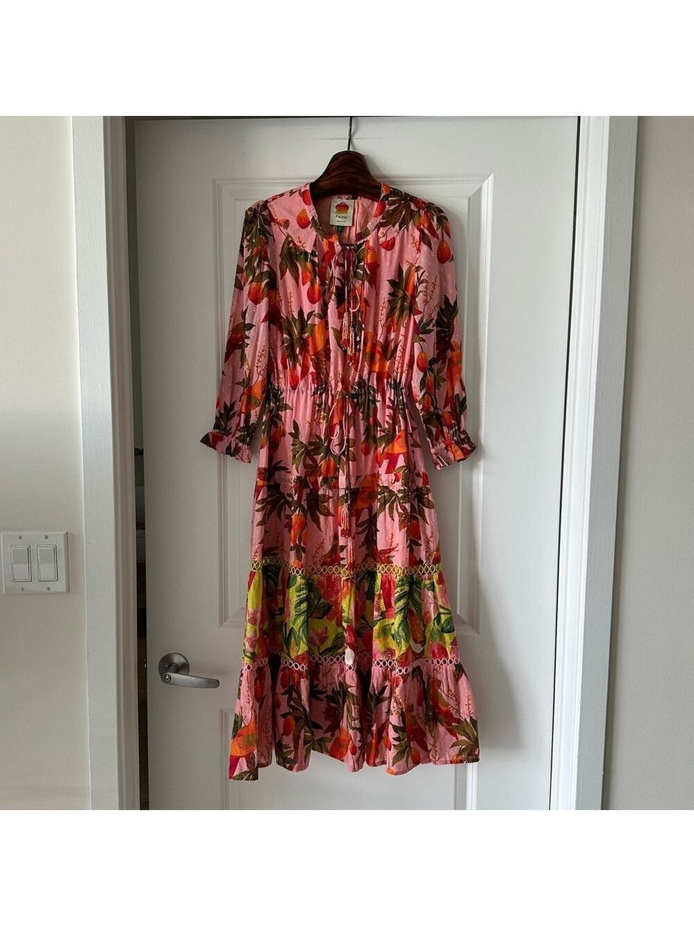 Farm Rio Mixed Mango Trees Midi Dress - Picture 5 of 13